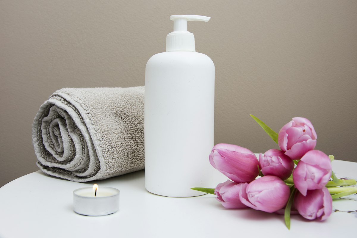 Calming spa setting used for LED light therapy